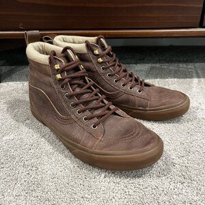Vans high top leather (I think?)